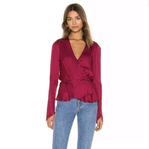 Young Fabulous And Broke Avery Cranberry Blouse